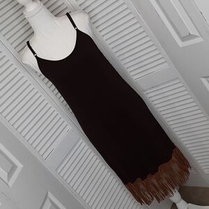 2B Together Brown Dress with Fringe